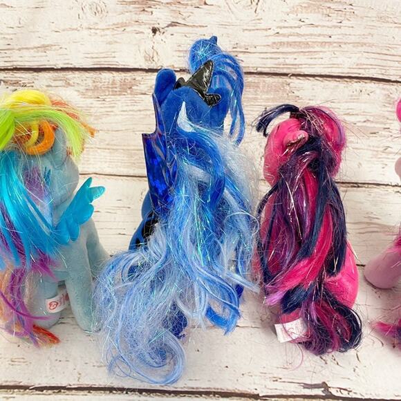 TY My Little Pony Plush Set of 4 - Picture 4 of 9